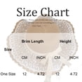 thumbnail image 3 of Girls' Breathable Summer Straw Hat Foldable UV Protection Bowknot Wide Brim Floppy Beach Sun Visor Hats Beige One Size, 3 of 6