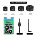 thumbnail image 2 of Bi-metal Hole Saw Kit 6Pcs Assorted Heavy-duty Hole Saw Set with 4 Saw of 32/38/44/54mm, 1 Mandrel, 1 Hex Key for Metal Wood Plasterboard PVC Downlight, 2 of 7