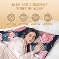 thumbnail image 3 of Naloa Rose Flowers Super Soft 20x60 Body Pillow Case,Long Side Hidden Zipper（PILLOWS ARE NOT INCLUDED）, 3 of 6