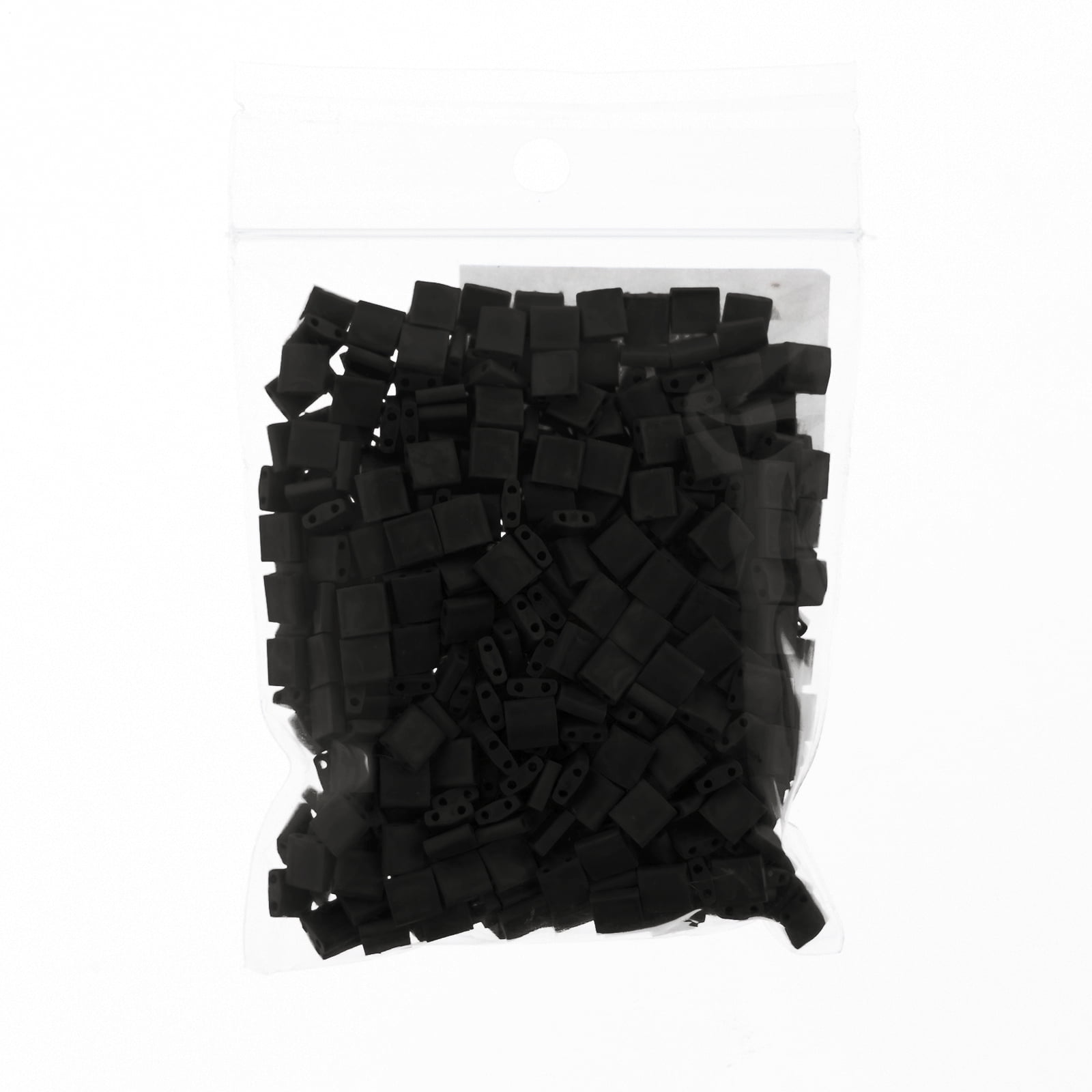 Miyuki 5x5mm TL-401F Black Opaque Matte Tila Glass Square Beads 50 Grams