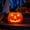 Orange A, variant on Light Up Jack O Lantern Pumpkin LED Lamp, Orange Halloween Pumpkin Light Battery Operated for Fall Home Party Farmhouse Tabletop Decor, 7.87x7.1in