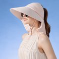 thumbnail image 7 of Sun Hats for Women with Neck Flap Ponytail Hole Women Sun Hats Rollable UV Protection Fishing Hats Wide Brim, 7 of 7