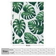 thumbnail image 4 of GOSMITH Tropical Green Leaves Summer Palm Leaf Hawaii California Tree Jungle Flannel Blanket Excellent Hand Feel White, 4 of 6