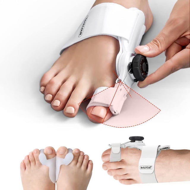 Juanete Férula Big Toe Enderezador Correctores Perilla Hallux Valgus (Negro) Likrtyny cuidado belleza