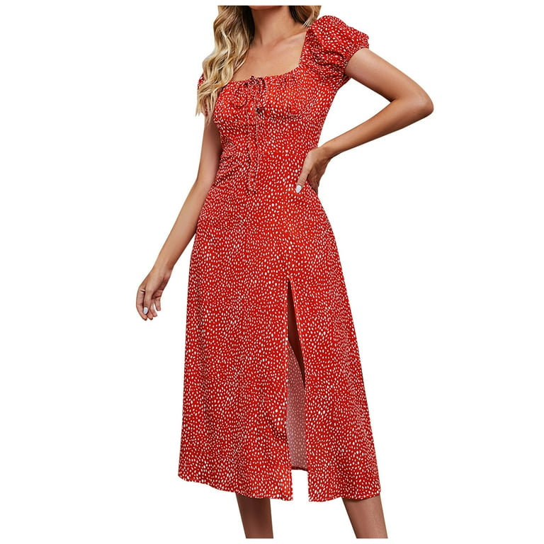 Cotton Short Sleeve Square Collar High Waist Bodycon Dresses Cotton Short Sleeve Square Collar High Waist Bodycon Dresses