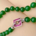 thumbnail image 5 of EOEMY Green Jade Necklace Fuchsia Cz Pave Clasp Jewelry Gifts Women Men Jewelry Gift, 5 of 6