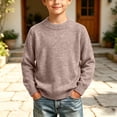 thumbnail image 4 of KICILVS Girls' Sweaters Long Sleeve Crew Neck Jumper Tops Cute Fall Winter Knit Cozy Knitted Warm Soft Sweater Pullover 1-3 Years, 4 of 9
