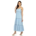 thumbnail image 2 of White Mark Women's Scoop Neck Tiered Maxi Dress, 2 of 7