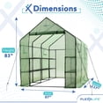 thumbnail image 2 of Plexalife Serre de Marche de Luxe avec 2 Niveaux et 12 Tablettes - Housse Verte, 2 of 8
