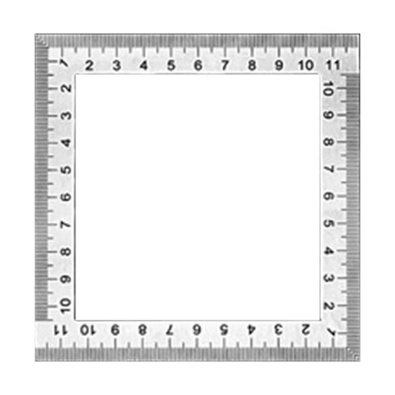 koolsoo Square Ruler Drafting Ruler Professional Drafting Equipment 120mm Measurement Ruler Measuring Tool for Office Table Saw Blade