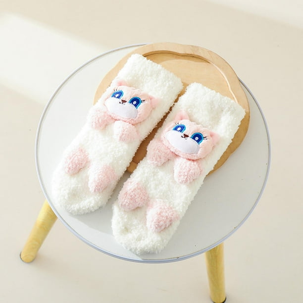 Fiudx Calcetines de Bebé, Gruesos, Cálidos y Largos, con Suela Antideslizante, Diseños Modernos y Bonitos, Ideales para Caminar, Gatear y Correr En Interiores, Regalo para Recién Nacidos y Pequeños.