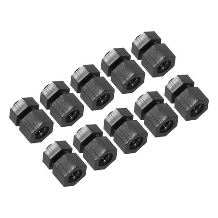 

Uxcell M4 Nylon Hex Standoff Screws Nuts 50 Pack PCB Male Female Threaded Kit for Motherboards(5mm+6mm Black)