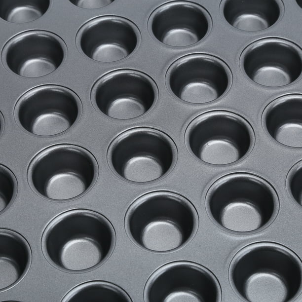 48 Sartén Antiadherente para Cupcakes Desmolde Fácil Mini Bandeja Redonda para Cupcakes Molde para Hornear Utensilios para Hornear Accesorio de Cocina Material de Acero Al ANGGREK Otros