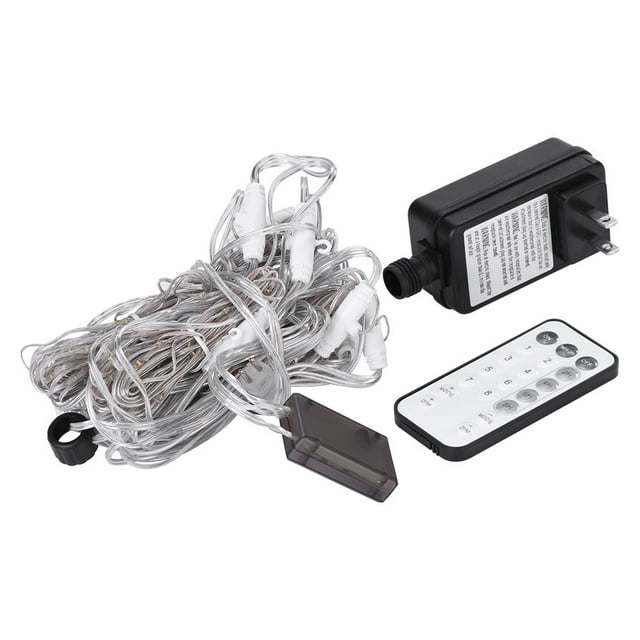 Cortina de luces LED para ventana de 3 x 3 m, decoración para bodas, fiestas, con control remoto, enchufe estadounidense, colorida
