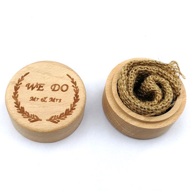 Rustic Wedding Wood Ring Holder Wedding Ring Engagement wooden rings box Bearer Box Engagement Engraving Wooden Rings Box