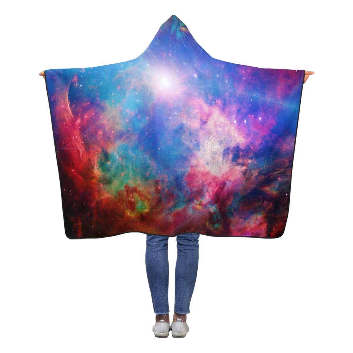 ASHLEIGH Galaxy Space Wearable Hooded Blanket 50x60 inches Kids Girls