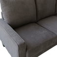 thumbnail image 4 of Modern 3-Seater Upholstered Futon Sofa with Storage, 100% Polyester Couch with Rubberwood Legs for Living Room Bedroom Office Apartment, 4 of 9