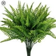 thumbnail image 2 of Luxtrada 8/4/2/1PCS Artificial Boston Fern Plants Bushes Artificial Shrubs Greenery for House Plastic Outdoor UV Garden Resistant Office Garden Indoor Decor, 2 of 7