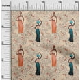 thumbnail image 2 of oneOone Velvet Peach Fabric African Sewing Material Print Fabric by The Yard 58 Inch Wide, 2 of 4