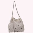 thumbnail image 3 of Bolso Mano Con Entramado Diamantes Diario Duradero Gran Capacidad para Mujer Monedero Pequeño, 3 of 9