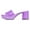 Purple, variant on YDN Women Comfortable Peep Open Toe Platform Chunky High Heel Slide Sandals Dress Mules Slipper Party Dressy Shoes Size 9.5 Green