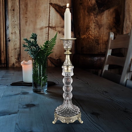 YOHAVEN European Style Metal Candle Holder Romantic Dinner Wedding Table Decor Prop Home Hotel Event Party Seasonal Holiday Accent