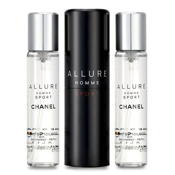 Chanel Allure Homme Sport Eau De Toilette Gift Set 3 x 0.7 Ounce