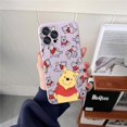 thumbnail image 3 of Funda de teléfono de dibujos animados Winnies The Poohs Bear para Apple iPhone 15 11 Pro Max 13 12 Mini 15 14 Plus 7 8 SE funda trasera de silicona líquida, 3 of 5