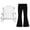 Black, variant on 2 Piece Winter Outfit for Girls Cute Bowknot Pullover Sweatshirt and Flared Pants Matching Sets Teen Girl Clothes Size 5-15