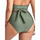 thumbnail image 2 of Traje de baño para mujer, parte inferior de bikini fruncida, cintura alta, parte inferior de traje de baño Verde ejército 4XL Extra amplio Verde ejército 4XL Extra amplio Xishao ropa, 2 of 2