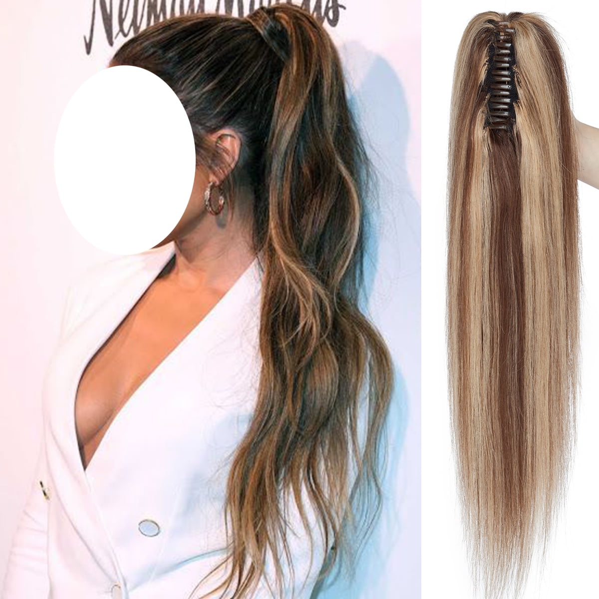 Sego Jawclaw Clip In Hair Extensions Human Hair Clip In Ponytail Hair