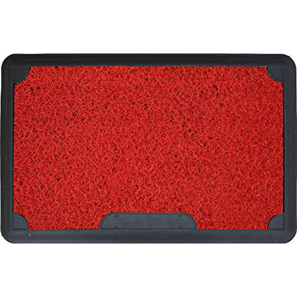 J&V TEXTILES Original 2 Piece Disinfectant Door Mat, 18x28, Heavy Duty