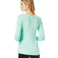 thumbnail image 2 of Aeropostale Womens Knit Hi-Lo Pullover Sweater, Green, Juniors, Medium, 2 of 3