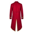 thumbnail image 4 of Miluxas Men's Vintage Tailcoat Jacket Uniform Costume with Pocket Retro Tuxedo Swallowtail Red XXXXL(XXXXL), 4 of 7