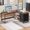 Brown, variant on Tribesigns L-shaped Computer Desk, 59 inch Corner Desk with Drawers and Storage Shelves, Reversible Writing Study Table for Home Office, White