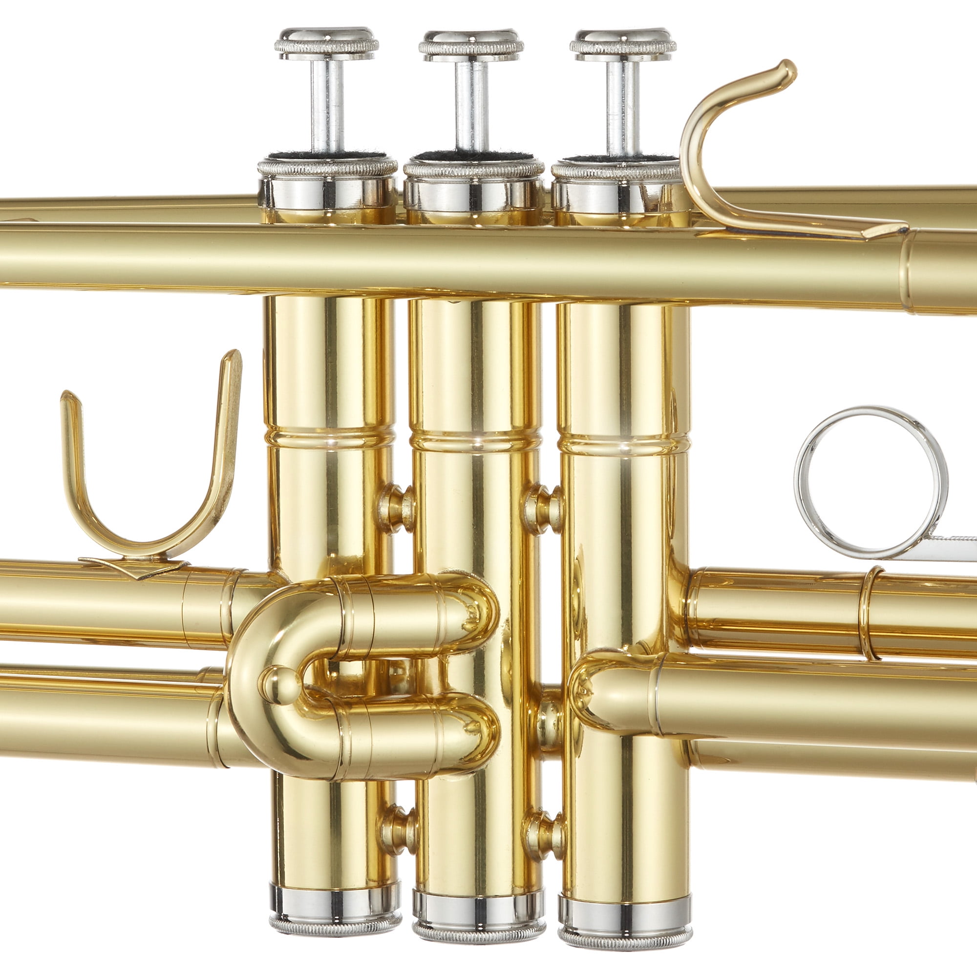 Ashthorpe Standard Bb Trumpet for Students and Beginners, Gold Lacquer Finish