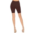 thumbnail image 4 of MOA COLLECTION Women's Solid Biker Shorts High-Waist Stretch Workout Pants, 4 of 4