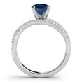 thumbnail image 5 of 1.15 Ct Halo Split Shank Sapphire & Diamond Engagement Ring Crafted - 14K Gold, 5 of 7