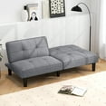 thumbnail image 2 of Giantex Canapé-Lit Futon Pliant Convertible, Canapé-Lit Moderne en Lin Rembourré avec Dossier Réglable 6 Positions, Canapé Inclinable pour Chambre d'Amis, 2 of 8