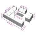 thumbnail image 4 of vidaXL 13 Piece Garden Lounge Set with Cushions Poly Rattan Dark Grey, 4 of 5