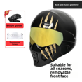 thumbnail image 3 of Casco de motocicleta eléctrico vintage de cara completa con certificación Scorpion, gorra de seguridad, casco de motocicleta con circunferencia de cabeza grande de 65, 3 of 5
