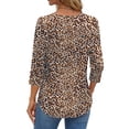 thumbnail image 5 of Fantaslook Womens Tops 3/4 Sleeve with Buttons Dressy Casual Blouses Summer Shirts Beach Vacation Trendy Clothes, 5 of 9