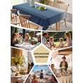 thumbnail image 5 of Navy Blue Ombre Table Cloth, Waterproof Tablecloth for Rectangle Tables, Modern Abstract Art Texture Reusable Washable Fabric Table Cover for Restaurant Kitchen Dining Tables 60"x102", 5 of 9