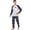 Men, variant on Yuaguia Christmas Family Matching Pajamas Set, Blue and White Snowflake Hat Tree Print Long Sleeve Top and Blue Patterned Pants, Festive Holiday Sleepwear, Baby 9 Months
