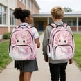 thumbnail image 2 of Jeiento Pink Axolotl 17 Inch Kids Water-Resistant School Backpack Set 4-Piece Lunch Bag Pencil Case Water Bottle Holder Cute Lightweight Large Capacity Bookbag for Students, 2 of 7