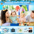thumbnail image 5 of PayUSD Kids Camera for Girls Boys 64GB 1080HD Selfie Digital Cameras Portable Toddler Unicorn Toys Christmas Birthday Gift Age 3-10, Blue, 5 of 8