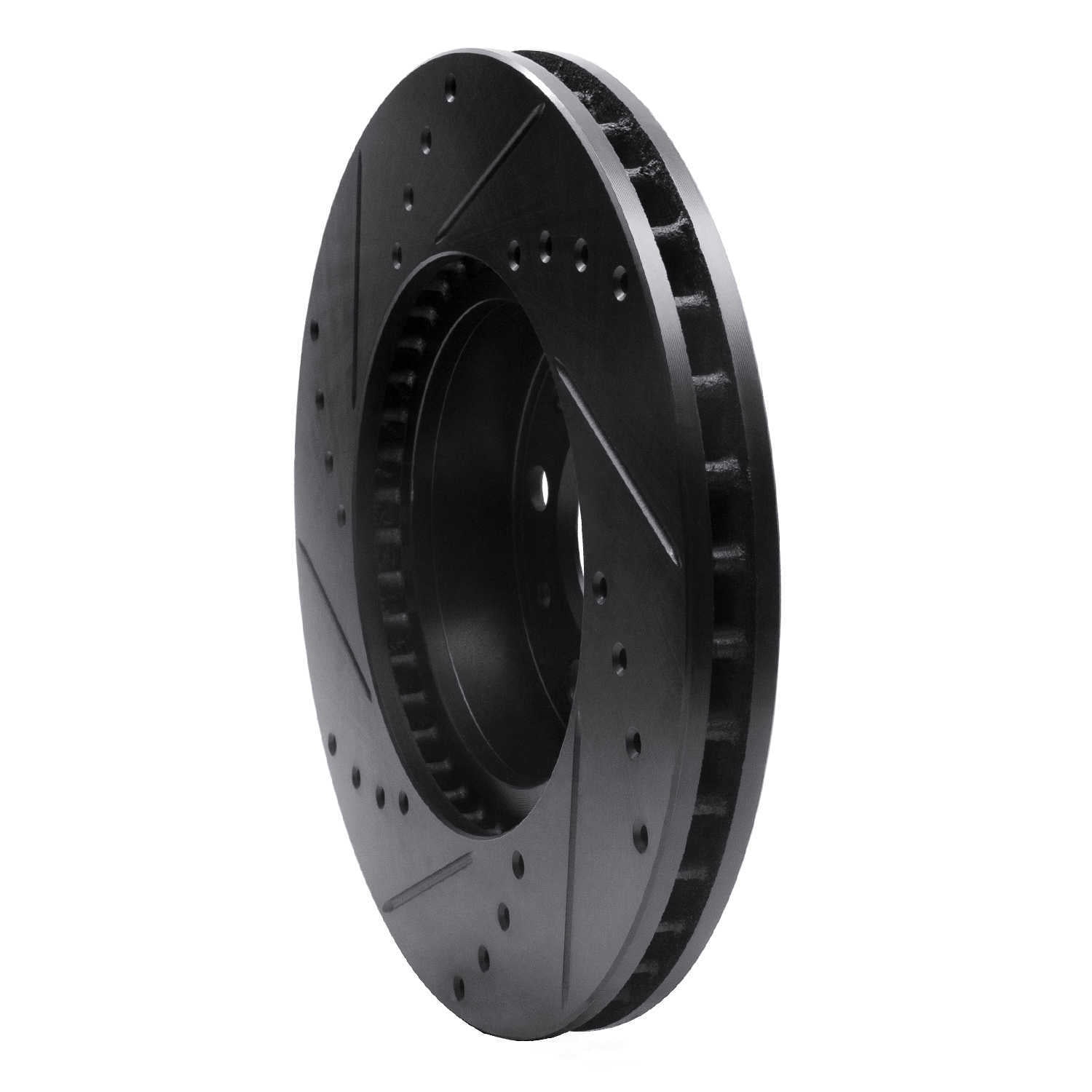 Dynamic Friction Company 633-27015R DFC Brake Rotor - Drilled And Slotted - Black