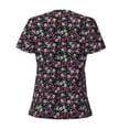 thumbnail image 4 of Naloa Daisies Flowers Print T-Shirts Short Sleeve V Neck Tees for Women Fashion Tops Trendy Lightweight Soft Casual Summer Outfits Clothes, 4 of 5