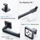 thumbnail image 5 of Juego de 4 accesorios de baño barra de toallas acero inoxidable toallero en barra portarrollos papel higiénico toallero de mano gancho toallero negro, 5 of 6