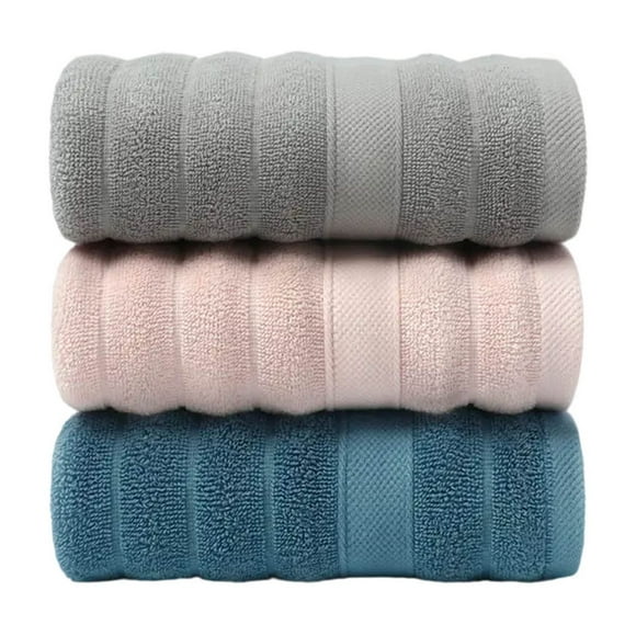 Toallas faciales de algodón paquete de 3 | 14x30 pulgadas 35x75 cm | Gruesas, absorbentes, suaves, de secado rápido, amigables con la piel para hombres y mujeres adultos en el hogar y baño